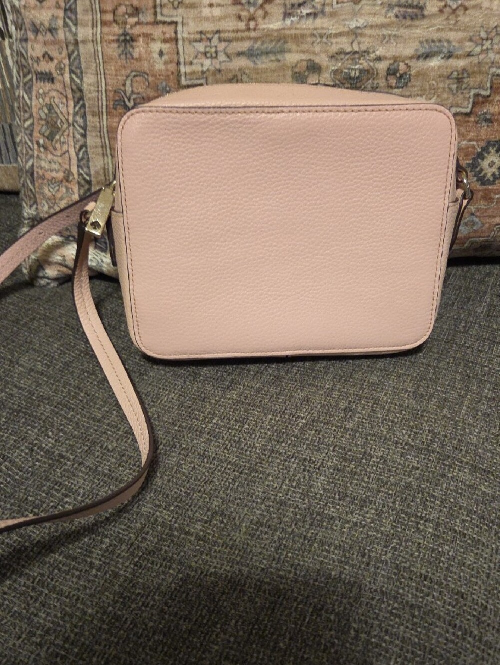 kate spade blush pink leather bow tassel crossbody - Picture 3 of 4